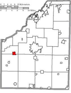 Location of Weston in Wood County