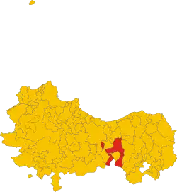 Sclafani Bagni within the Metropolitan City of Palermo