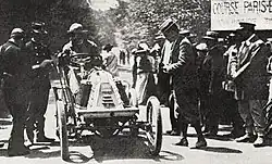 Marcel Renault during the Paris-Berlin 1901 (Belgian border).