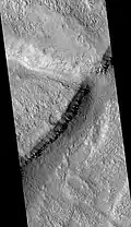 Mareotis Fossae Region, as seen by HiRISE. Image is located in Arcadia quadrangle