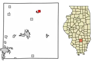 Location in Marion County, Illinois