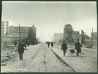 Market, view southwest from near Ferry Building (1906)
