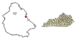 Location in Martin County, Kentucky