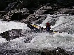Marty Plante paddling a Mad River Outrage on the Chattooga River