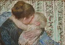 Mary Cassatt, Mother and Child (The Goodnight Hug), 1880, pastel on paper, 42 × 61 cm, private collection.