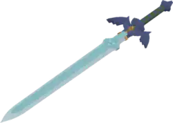A model of the Master Sword as it appears in The Legend of Zelda: Breath of the Wild