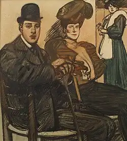 Maxime Dethomas: Au café (c. 1905). H.D. Schimmel Collection.