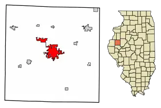 Location in McDonough County, Illinois