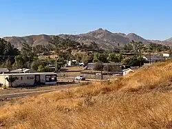 Peach Street, Meadowbrook, California with Temescal Mountains in the background