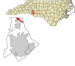Location in North Carolina