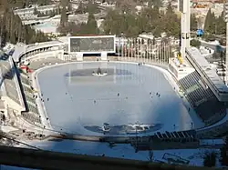 The Medeo ice skating stadium
