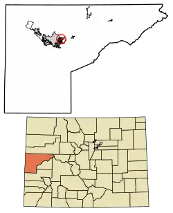 Location in Mesa County, Colorado