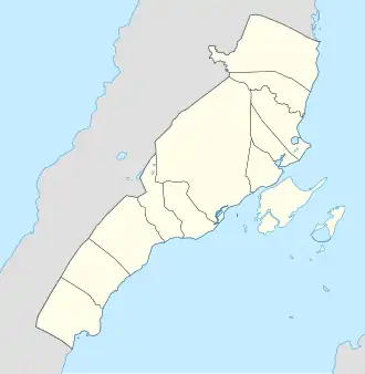 Map showing the location of Guadalupe Mabugnao Mainit Hot Spring National Park