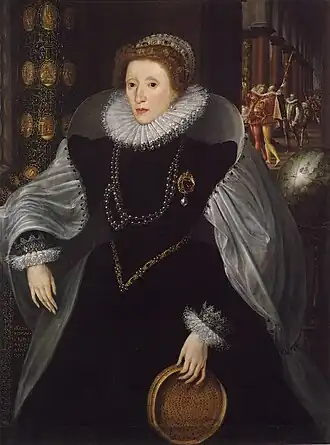 Sieve Portrait of Queen Elizabeth I (1583) by Quentin Metsys the Younger