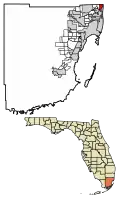 Location in Miami-Dade County, Florida