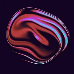 A graphic of an abstract shape