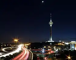 Milad Tower at night