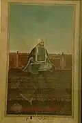Miniature painting of Sardar Daya Singh Sibia of Ramgarh, revenue minister of Jind State during the reign of Maharaja Raghubir Singh
