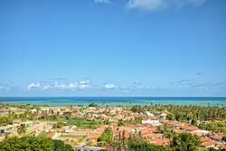 Aerial view of São Miguel dos Milagres from a scenic lookout