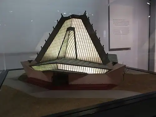 Model of Beth Sholom Synagogue in Pennsylvania, designed by Frank Lloyd Wright