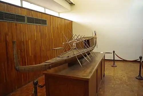 Model of the solar barge, from the Giza Solar Boat Museum