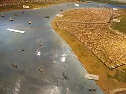 Model of city of Istanbul with the ocean