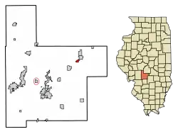 Location in Montgomery County, Illinois
