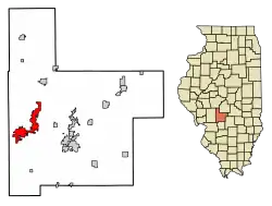 Location in Montgomery County, Illinois