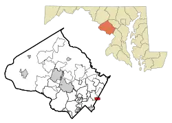 Location of Hillandale, Maryland