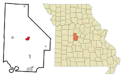 Location in Morgan County and the state of Missouri