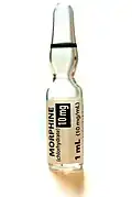 1 milliliter ampoule containing 10 mg of morphine