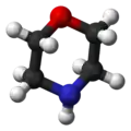 ball-and-stick model of the morpholine molecule