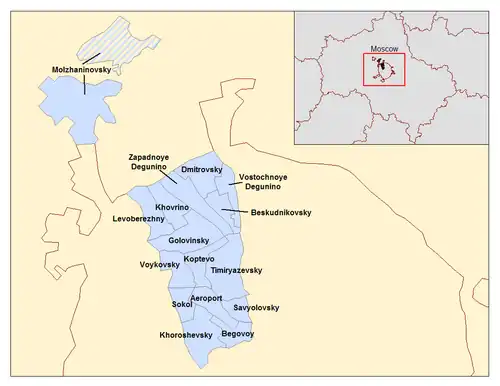 Northern Okrug districts