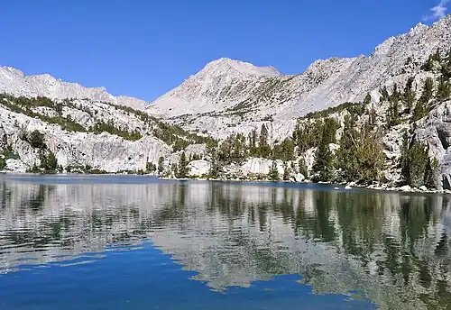 Mount George Davis from Lower Lamarck Lake