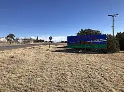 Sign in west Mountainair