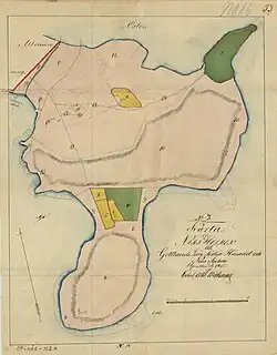 The Närsholmen peninsula in 1815