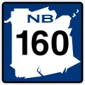Route 160 marker