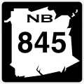 Route 845 marker
