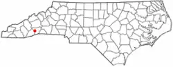 Location of Etowah, North Carolina
