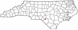 Location within the state of North Carolina