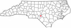 Location of Silver City, North Carolina