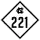 North Carolina Highway 221 marker