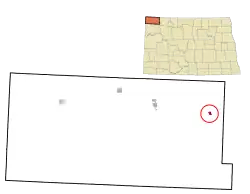 Location of Noonan, North Dakota
