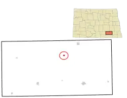 Location of Dickey, North Dakota
