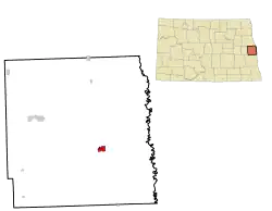 Location of Hillsboro, North Dakota