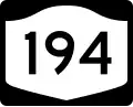 New York State Route 194 marker