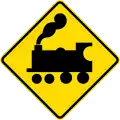 Uncontrolled railway crossing ahead