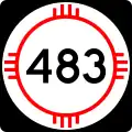 State Road 483 marker
