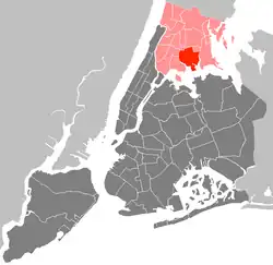 Location in The Bronx