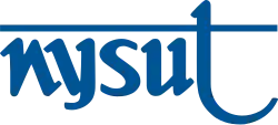 The lowercase letters N Y S U T in a stylized blue font.